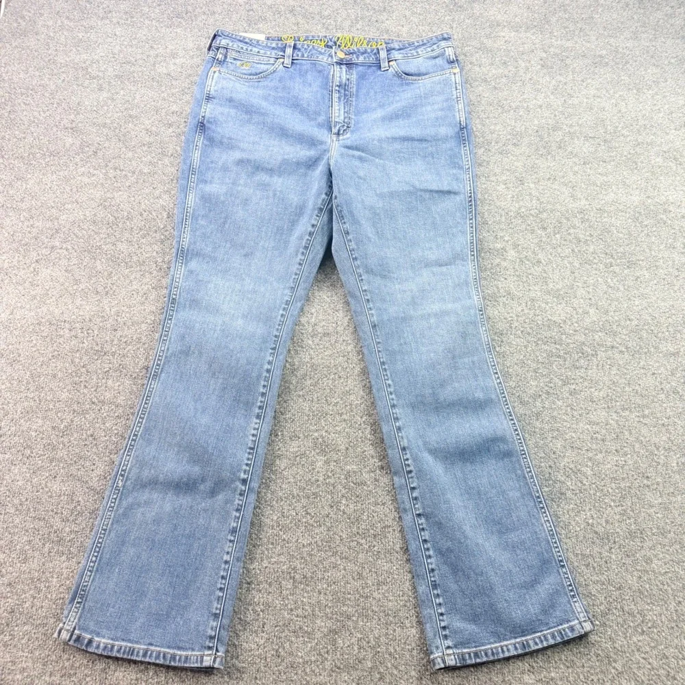 Wrangler x Lainey Wilson Jeans Boot Hugger High Rise Blue Denim 34x32 Womens NEW